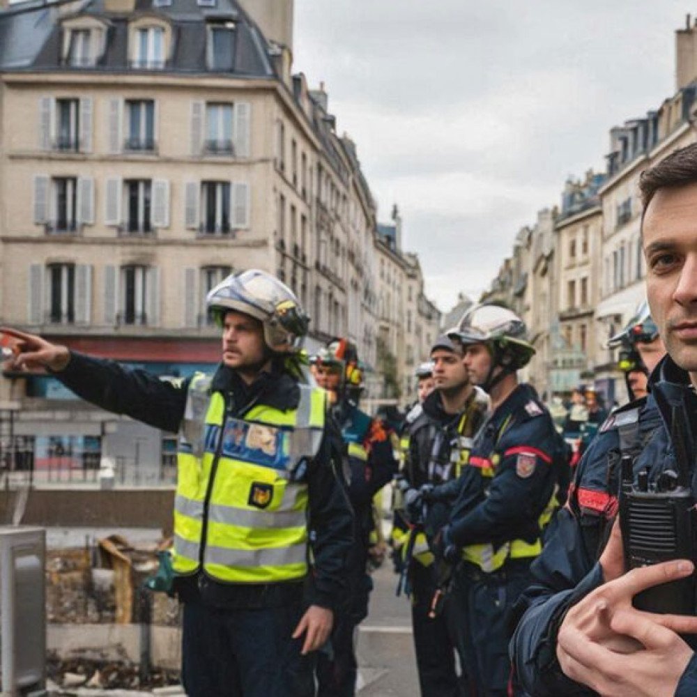 Équipe intervention services publics mairie pompiers avec location talkie walkie professionnelle