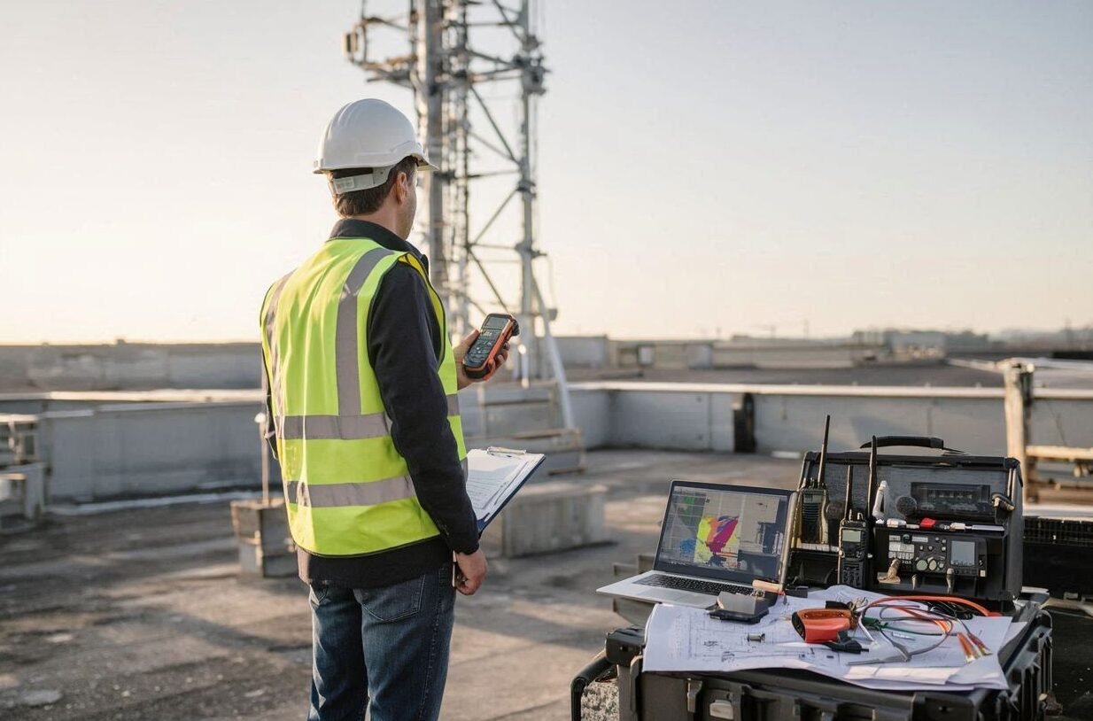 Audit site radio professionnel, ingénierie communication pour analyse conditions et couverture réelle