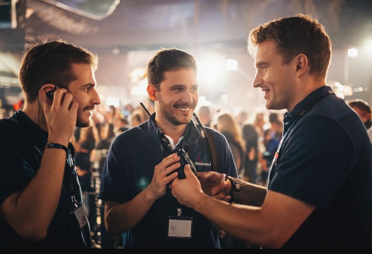 Arrière-plan petit événement professionnel pour location radio PMR 446 sans licence