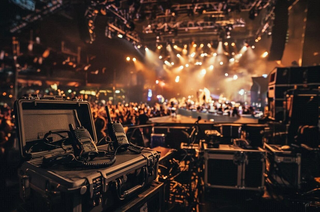 Arrière-plan festival et événement professionnel pour location talkie walkie événementiel