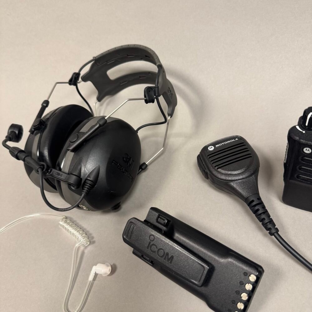Location accessoires talkie walkie oreillettes casques batteries professionnels