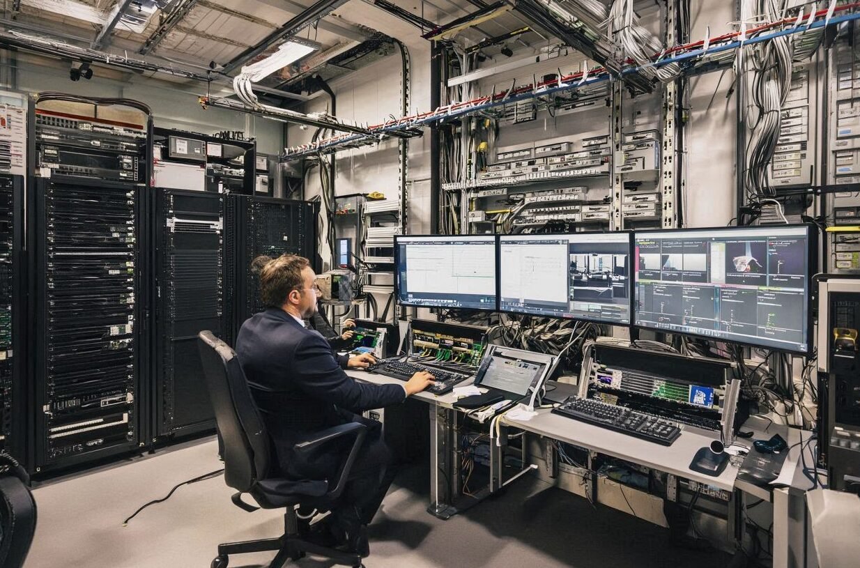Infrastructure réseau LAN temporaire, backbone critique pour coordination systèmes multi-zones
