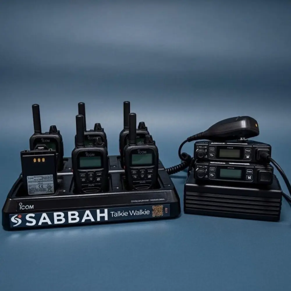 Location radio LTE PoC Icom IP503H avec station de charge professionnelle (blue bg)