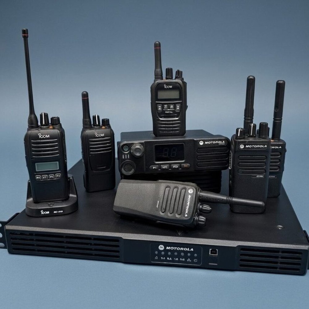 Système radios VHF UHF professionnel complet, portables et répéteur pour communication terrain indépendante