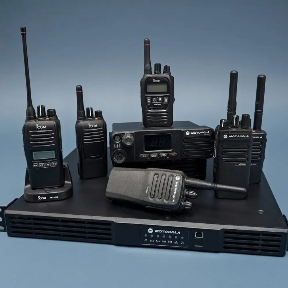 hero-radios-vhf-uhf-systeme-complet-icom-motorola-repeater-portable.jpg Système radios VHF UHF professionnel complet, portables et répéteur pour communication terrain indépendante