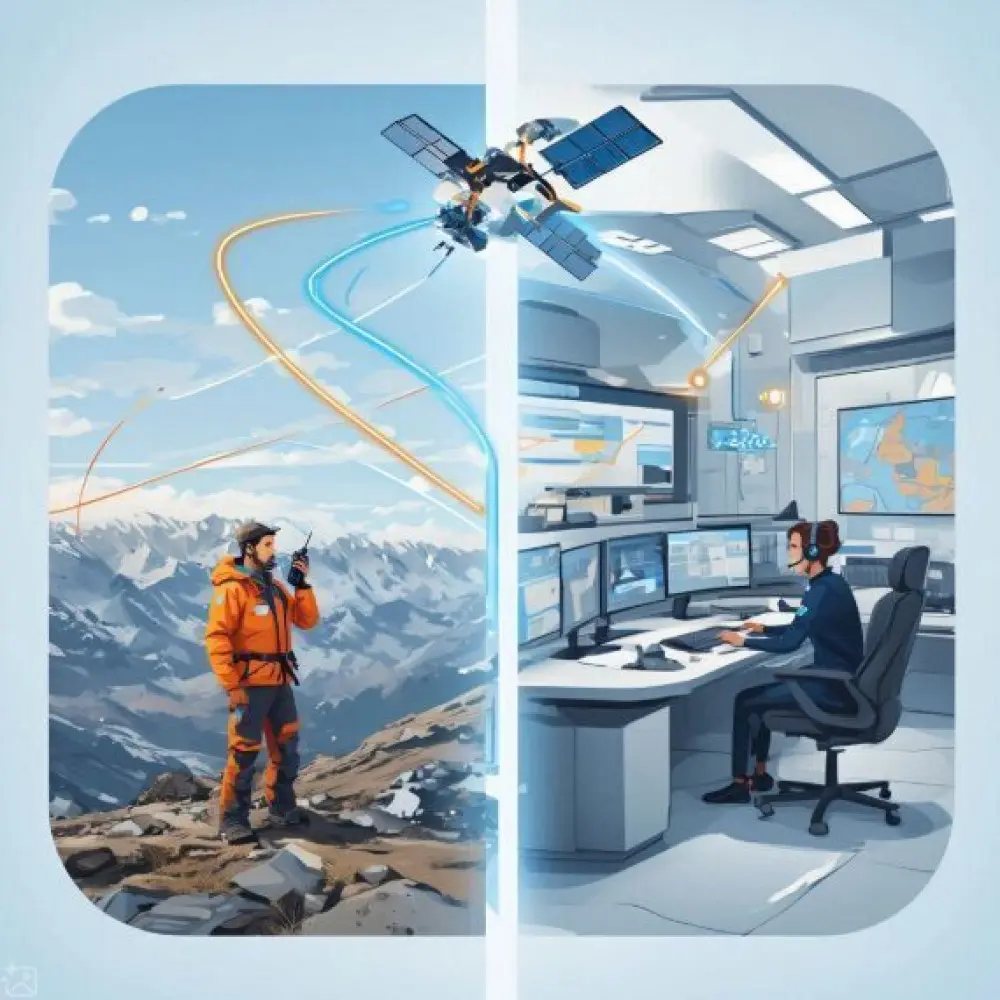 Talkies walkie satellite communication extrême isolement montagne