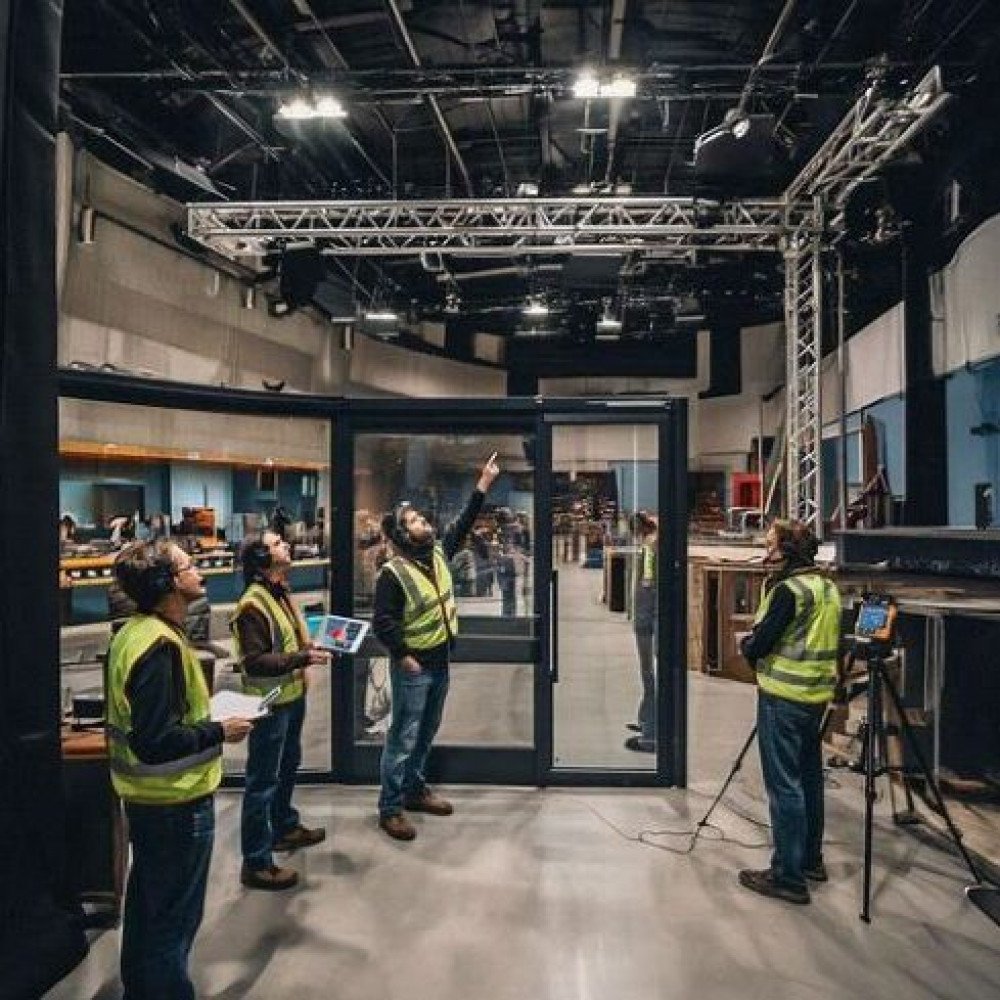 Analyse couverture intercom, évaluation portée radio selon configuration studio salle théâtre stade