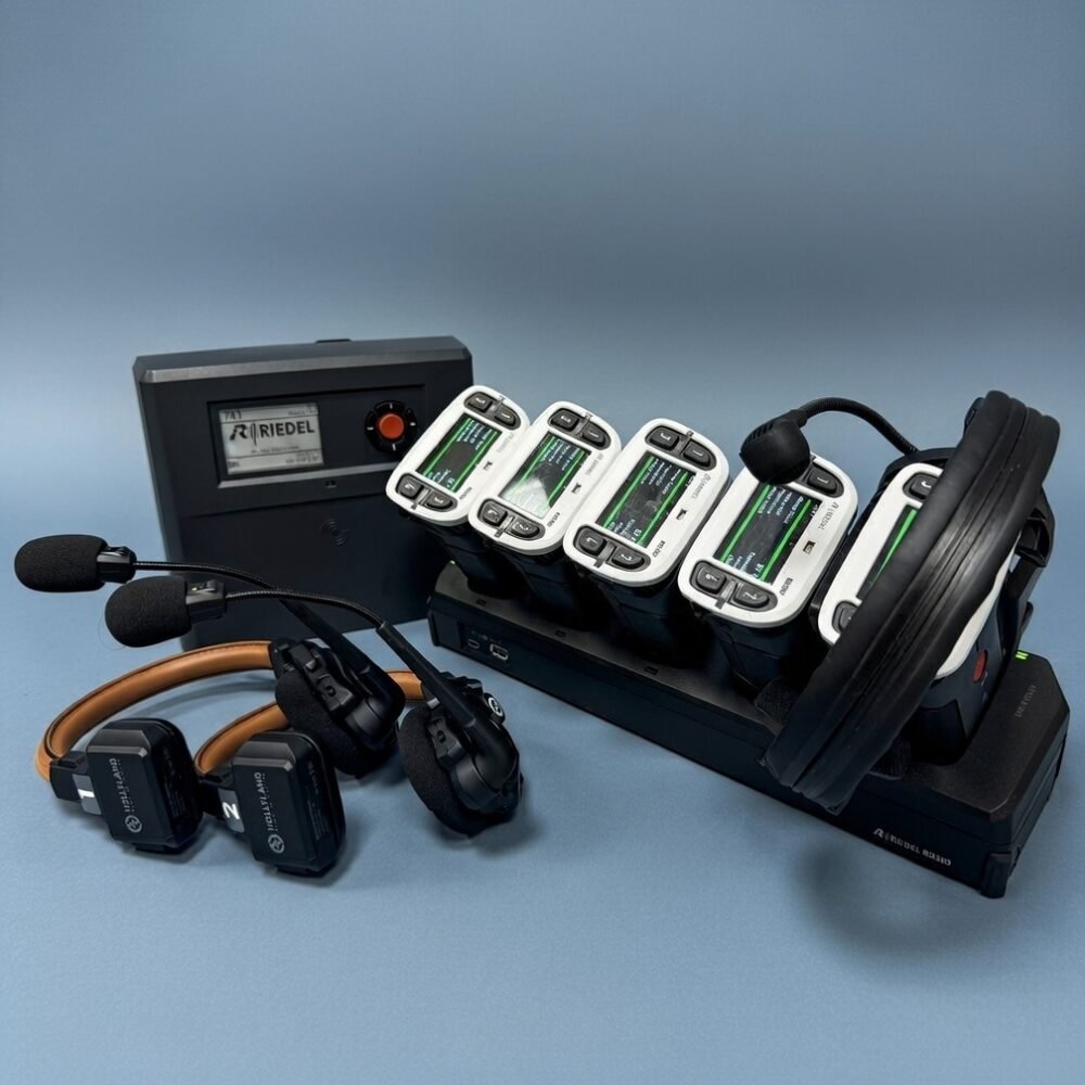 Système intercom Full-Duplex complet, beltpacks headsets station de base pour production TV cinéma location