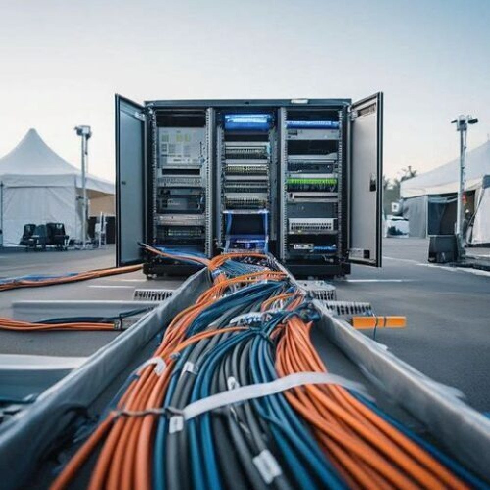 Backhaul réseau LAN temporaire, liaisons filaires entre zones éloignées et point de centralisation