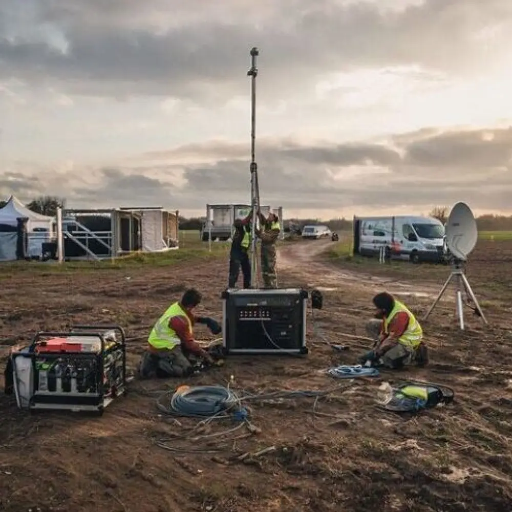 Sites temporaires extérieurs, WiFi location déployée sur lieux vierges sans infrastructure filaire